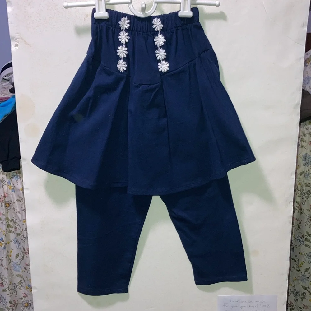 Girls 4-Piece Retro 60’s Navy Blue& White OUTFIT: Mock Turtleneck+Vest+Hat+Pants
